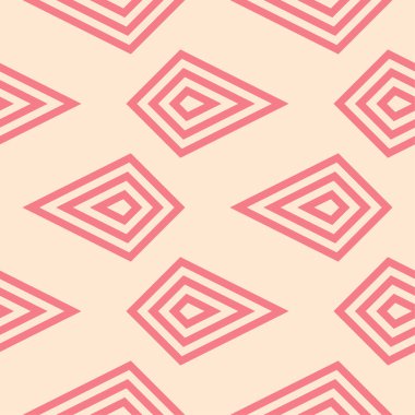 Kırmızı ve bej geometrik yazdırın. Web, Tekstil ve duvar kağıtları için seamless modeli