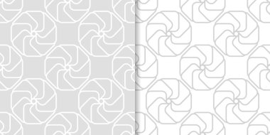 Açık gri geometrik yazdırır. Web, Tekstil ve duvar kağıtları için dikişsiz desen seti