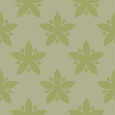 Zeytin yeşili çiçek süsleme. Tekstil ve duvar kağıtları için seamless modeli