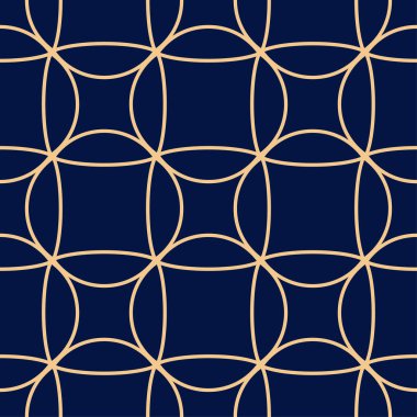 Geometrik süsleme. Altın mavi seamless modeli web, Tekstil ve duvar kağıtları için