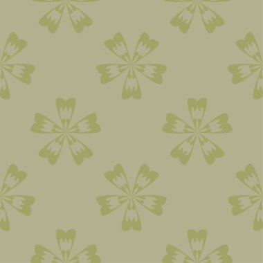 Zeytin yeşili çiçek süsleme. Tekstil ve duvar kağıtları için seamless modeli