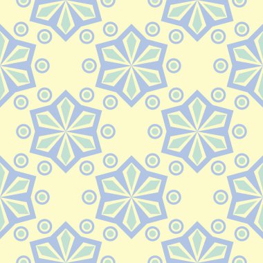 Bej mavi ve yeşil geometrik seamless modeli. Duvar kağıtları, Tekstil ve kumaş için