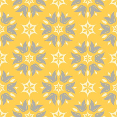 Sarı çiçek seamless modeli. Arka plan duvar kağıtları, Tekstil ve kumaş için çiçek tasarımları ile