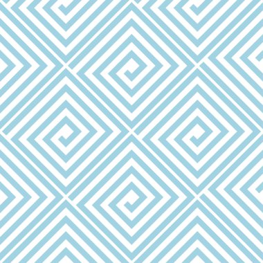 Beyaz ve mavi geometrik süsleme. Web, Tekstil ve duvar kağıtları için seamless modeli