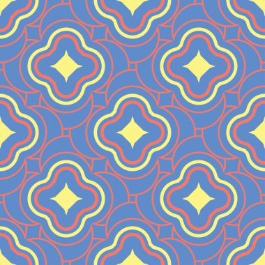 Geometrik arka plan. Mavi Dikişsiz desen duvar kağıtları, Tekstil ve kumaş için