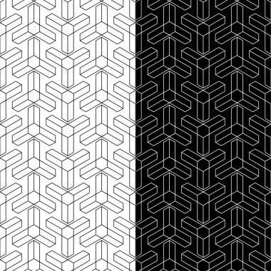 Siyah ve beyaz geometrik Dikişsiz desen web, Tekstil ve duvar kağıtları için