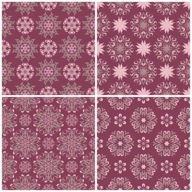 Menekşe sorunsuz arka plan duvar kağıtları, Tekstil ve kumaş çiçek desenleri ile ayarla