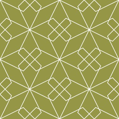 Zeytin yeşili geometrik süsleme. Web, Tekstil ve duvar kağıtları için seamless modeli