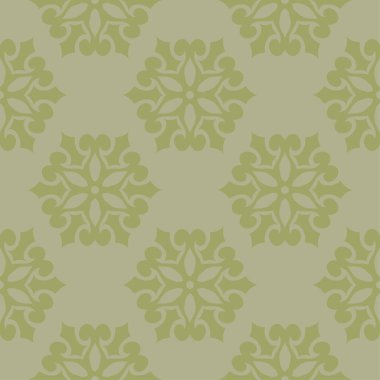 Zeytin yeşili çiçek süsleme. Tekstil ve duvar kağıtları için seamless modeli