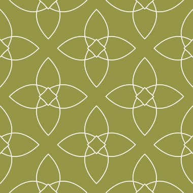 Zeytin yeşili ve beyaz geometrik süsleme. Web, Tekstil ve duvar kağıtları için seamless modeli