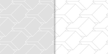 Web, Tekstil ve duvar kağıtları için dikişsiz desen ışık gri geometrik dizi
