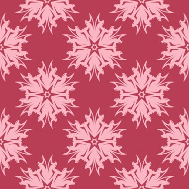 Kırmızı çiçek sorunsuz arka plan. Tekstil ve duvar kağıtları için dekoratif desen