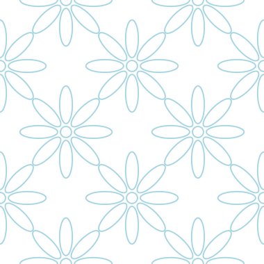 Beyaz zemin üzerine mavi çiçek süsleme. Tekstil ve duvar kağıtları için seamless modeli