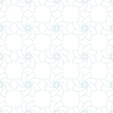 Beyaz zemin üzerine mavi çiçek süsleme. Tekstil ve duvar kağıtları için seamless modeli