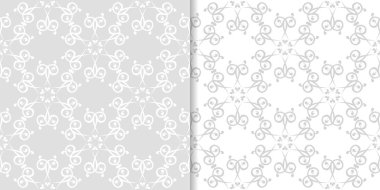 Çiçek arka ışık gri kümesi. Tekstil ve duvar kağıtları için dikişsiz desen