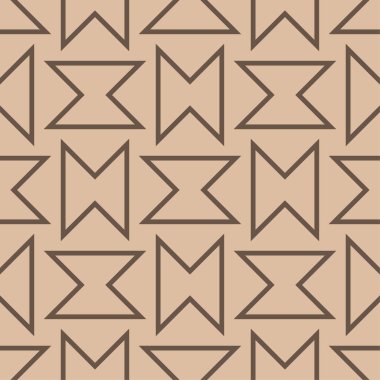 Kahverengi geometrik süsleme. Web, Tekstil ve duvar kağıtları için seamless modeli