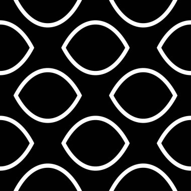 Siyah ve beyaz geometrik süsleme. Web, Tekstil ve duvar kağıtları için seamless modeli