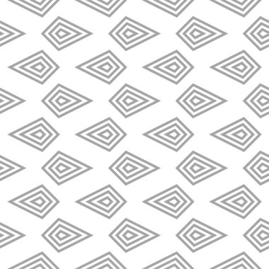 Beyaz arka planda gri geometrik yazdır. Web, Tekstil ve duvar kağıtları için seamless modeli