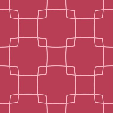 Kırmızı ve soluk pembe geometrik süsleme. Web, Tekstil ve duvar kağıtları için seamless modeli