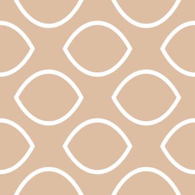 Bej ve beyaz geometrik süsleme. Web, Tekstil ve duvar kağıtları için seamless modeli