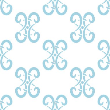 Tekstil, kumaş veya duvar kağıtları için soyut seamless modeli. Mavi ve beyaz arka plan