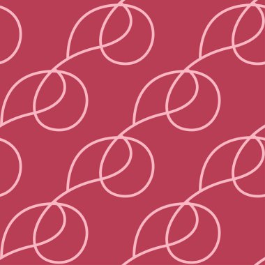 Kırmızı ve soluk pembe geometrik süsleme. Web, Tekstil ve duvar kağıtları için seamless modeli