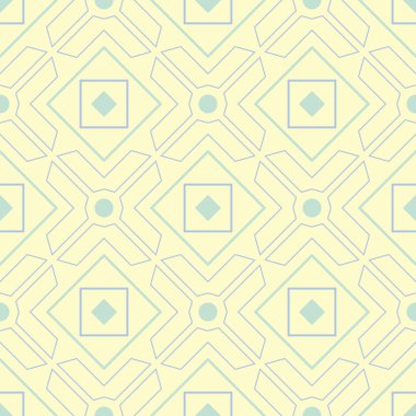 Bej mavi ve yeşil geometrik seamless modeli. Duvar kağıtları, Tekstil ve kumaş için