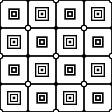 Geometrik siyah ve beyaz soyut seamless modeli. Arka plan için duvar kağıdı, tekstil