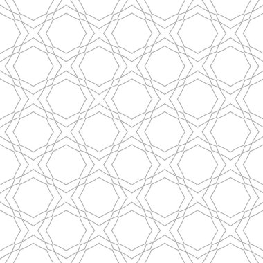 Beyaz arka planda gri geometrik süsleme. Web, Tekstil ve duvar kağıtları için seamless modeli