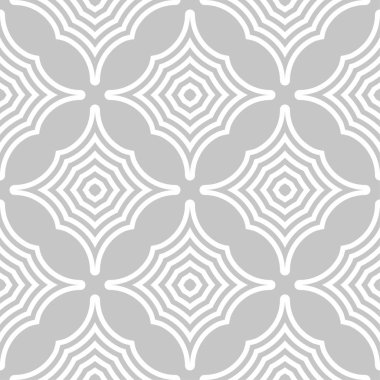 Geometrik süsleme. Işık gri seamless modeli web, Tekstil ve duvar kağıtları için