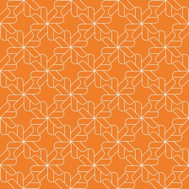 Turuncu geometrik süsleme. Web, Tekstil ve duvar kağıtları için seamless modeli