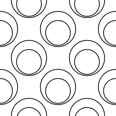 Siyah ve beyaz geometrik süsleme. Web, Tekstil ve duvar kağıtları için seamless modeli