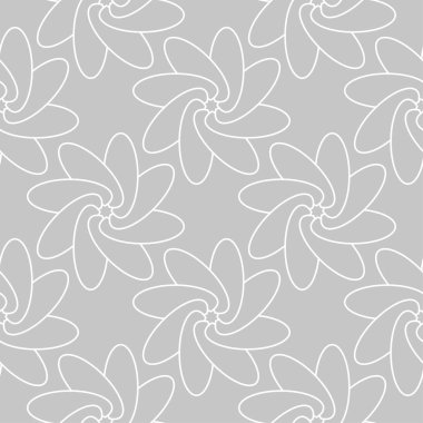 Gri arka plan üzerinde beyaz çiçek süsleme. Tekstil ve duvar kağıtları için seamless modeli