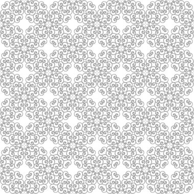 Işık gri ve beyaz çiçek süsleme. Tekstil ve duvar kağıtları için seamless modeli