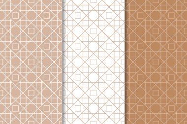 Kahverengi ve beyaz geometrik Dikişsiz desen web, Tekstil ve duvar kağıtları için