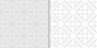 Web, Tekstil ve duvar kağıtları için dikişsiz desen ışık gri geometrik dizi