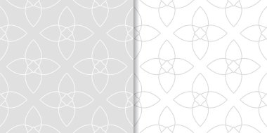 Işık gri geometrik süsler. Web, Tekstil ve duvar kağıtları için dikişsiz desen seti