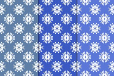 Çiçek süsler kümesi. Mavi dikey Dikişsiz desen. Duvar kağıdı arka plan