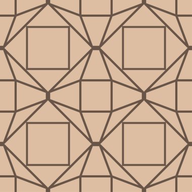 Kahverengi geometrik süsleme. Web, Tekstil ve duvar kağıtları için seamless modeli