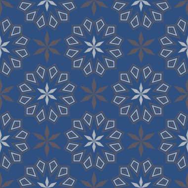 Geometrik seamless modeli. Koyu mavi arka plan duvar kağıtları, Tekstil ve kumaş için