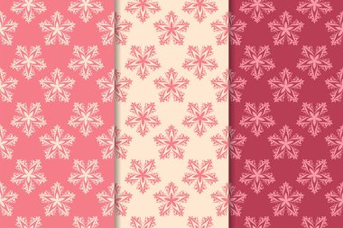 Çiçek süsler kümesi. Kiraz kırmızısı dikey Dikişsiz desen. Duvar kağıdı arka plan