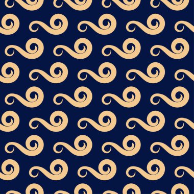 Tekstil, kumaş veya duvar kağıtları için soyut seamless modeli. Altın mavi arka plan