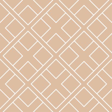 Bej renkli geometrik süsleme. Web, Tekstil ve duvar kağıtları için seamless modeli