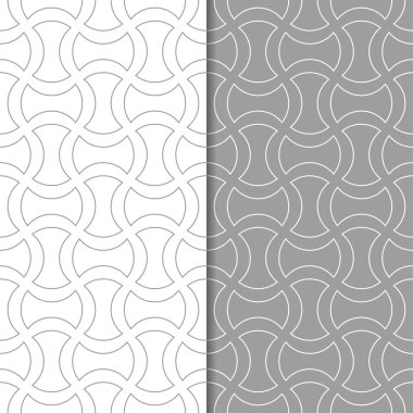 Web, Tekstil ve duvar kağıtları için dikişsiz desen gri ve beyaz geometrik dizi