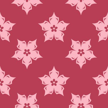 Kiraz pembe çiçek süsleme. Tekstil ve duvar kağıtları için seamless modeli