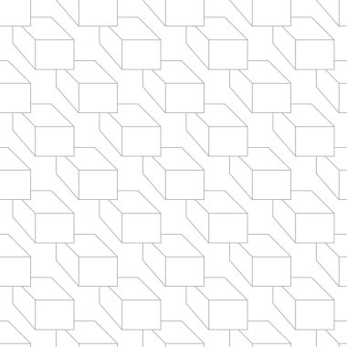 Beyaz arka planda gri geometrik seamless modeli. Süsleme için web, Tekstil ve duvar kağıtları