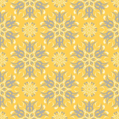 Sarı çiçek seamless modeli. Arka plan duvar kağıtları, Tekstil ve kumaş için çiçek tasarımları ile