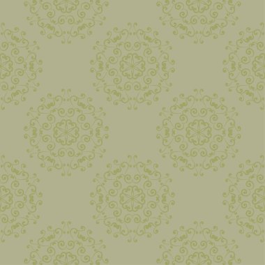 Zeytin yeşili çiçek süsleme. Tekstil ve duvar kağıtları için seamless modeli