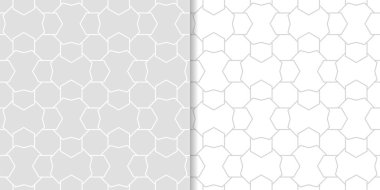 Işık gri geometrik süsler. Web, Tekstil ve duvar kağıtları için dikişsiz desen seti