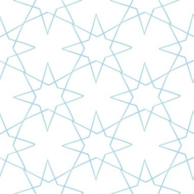 Beyaz ve mavi geometrik süsleme. Web, Tekstil ve duvar kağıtları için seamless modeli